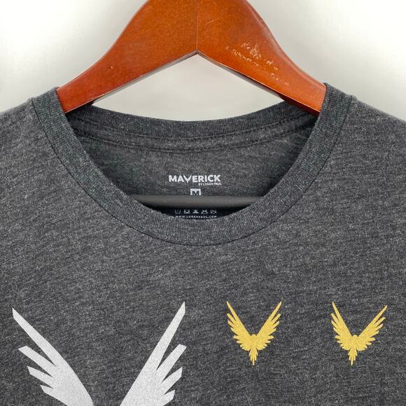 Maverick by Logan Paul Charcoal grey silver gold tee mens size medium - Picture 4 of 6